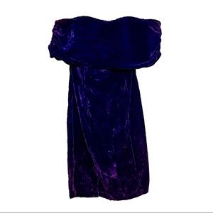 Vintage Zum Zum crushed velvet mini dress